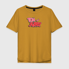 Мужская футболка хлопок Oversize с принтом Том и Джерри , 100% хлопок | свободный крой, круглый ворот, “спинка” длиннее передней части | tom and jerry | vdkimel | warner bros | том и джерри