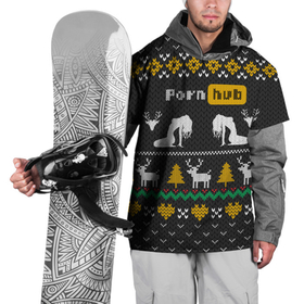 Накидка на куртку 3D с принтом Pornhub свитер с оленями , 100% полиэстер |  | 2021 | knit | knitted | merch | new year | sweater | ugly sweater | вязанный | вязяный | зимний | лого | логотип | мерч | новый год | олени | рождественский | рождественский свитер | рождес