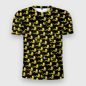 Мужская футболка 3D Slim с принтом Гомер в Санкт-Петербурге, 100% полиэстер с улучшенными характеристиками | приталенный силуэт, круглая горловина, широкие плечи, сужается к линии бедра | 2021 | бренд | гомер | из симпсонов | мем | мемы | новогодняя | паттерн | прикол | с новым годом | с симпсонами | семейка симпсон | симпсон | симпсоны | смешной гомер | спермотозоид