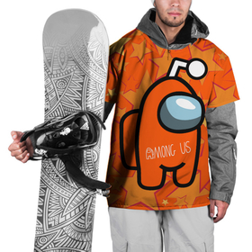 Накидка на куртку 3D с принтом Among Us в Тюмени, 100% полиэстер |  | among us | видеоигры | звезды | космические предатели | космонавты | мемы | оранжевый человечек | эмонг ас