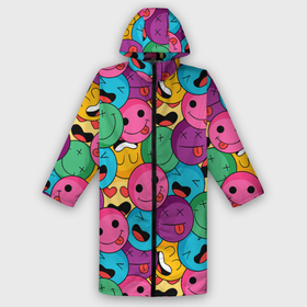 Дождевик унисекс 3D с принтом Pattern в городе Новоалтайск,  |  | color | cool | eyes | face | heart | hype | pattern | smile | tongue | глаза | круто | лицо | сердце | узор | улыбка | хайп | цвет | язык