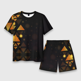 Мужской костюм с шортами 3D с принтом Geometry в Курске,  |  | geometry | боке | геометрия | градиент | треугольник | треугольники