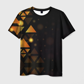 Мужская футболка 3D с принтом Geometry , 100% полиэфир | прямой крой, круглый вырез горловины, длина до линии бедер | geometry | боке | геометрия | градиент | треугольник | треугольники