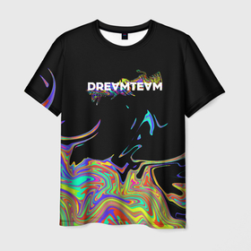 Мужская футболка 3D с принтом Rainbow Dream Team в Курске, 100% полиэфир | прямой крой, круглый вырез горловины, длина до линии бедер | blogger | bloggers | dream team | dream team house | dreamteam | dth | tik tok | tik tok house | блогер | блогеры | тик ток | тиктокеры