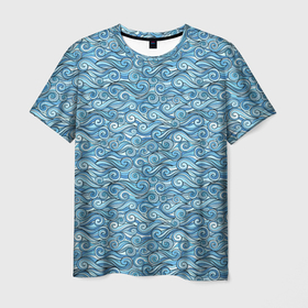 Мужская футболка 3D с принтом Море волнуется в Белгороде, 100% полиэфир | прямой крой, круглый вырез горловины, длина до линии бедер | foam | gradient | ocean | pattern | sea | water | waves | вода | волны | градиент | море | океан | пена | узор