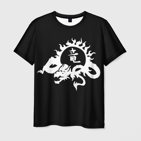 Мужская футболка 3D с принтом Ребёнок на китайском , 100% полиэфир | прямой крой, круглый вырез горловины, длина до линии бедер | восток. | драконы | иероглифы | китайский иероглиф | солнце | татуировки