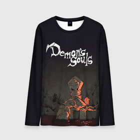 Мужской лонгслив 3D с принтом Demons souls в Новосибирске, 100% полиэстер | длинные рукава, круглый вырез горловины, полуприлегающий силуэт | Тематика изображения на принте: dark souls | demon souls | demons souls | demons souls remastered | git gud | гит гуд | дарк соулз | демон соулз