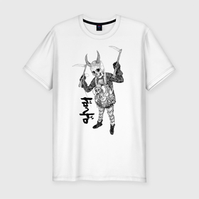 Мужская футболка хлопок Slim с принтом DOROHEDORO в Санкт-Петербурге, 92% хлопок, 8% лайкра | приталенный силуэт, круглый вырез ворота, длина до линии бедра, короткий рукав | Тематика изображения на принте: anime | dorohedoro | ebisu | manga | аниме | дорохедоро | манга | эбису