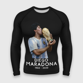 Мужской рашгард 3D с принтом Diego Maradona в Петрозаводске,  |  | Тематика изображения на принте: 10 | 1960 | 2020 | argentina | barcelona | diego | football | legend | leo | lionel | maradona | messi | retro | rip | soccer | аргентина | барселона | бога | диего | легенда | лионель | марадона | месси | мяч | ретро | рука | форма | футбол