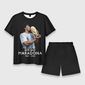 Мужской костюм с шортами 3D с принтом Diego Maradona в Кировске,  |  | Тематика изображения на принте: 10 | 1960 | 2020 | argentina | barcelona | diego | football | legend | leo | lionel | maradona | messi | retro | rip | soccer | аргентина | барселона | бога | диего | легенда | лионель | марадона | месси | мяч | ретро | рука | форма | футбол