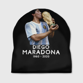 Шапка 3D с принтом Diego Maradona в Белгороде, 100% полиэстер | универсальный размер, печать по всей поверхности изделия | 10 | 1960 | 2020 | argentina | barcelona | diego | football | legend | leo | lionel | maradona | messi | retro | rip | soccer | аргентина | барселона | бога | диего | легенда | лионель | марадона | месси | мяч | ретро | рука | форма | футбол