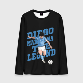 Мужской лонгслив 3D с принтом Diego Maradona в Екатеринбурге, 100% полиэстер | длинные рукава, круглый вырез горловины, полуприлегающий силуэт | 10 | 1960 | 2020 | argentina | barcelona | diego | football | legend | leo | lionel | maradona | messi | retro | rip | soccer | аргентина | барселона | бога | диего | легенда | лионель | марадона | месси | мяч | ретро | рука | форма | футбол