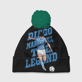 Шапка 3D c помпоном с принтом Diego Maradona в Курске, 100% полиэстер | универсальный размер, печать по всей поверхности изделия | 10 | 1960 | 2020 | argentina | barcelona | diego | football | legend | leo | lionel | maradona | messi | retro | rip | soccer | аргентина | барселона | бога | диего | легенда | лионель | марадона | месси | мяч | ретро | рука | форма | футбол
