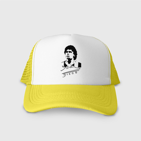Кепка тракер с сеткой с принтом Diego Maradona в Екатеринбурге, трикотажное полотно; задняя часть — сетка | длинный козырек, универсальный размер, пластиковая застежка | 10 | 1960 | 2020 | argentina | barcelona | diego | football | legend | leo | lionel | maradona | messi | retro | rip | soccer | автограф | аргентина | барселона | бога | диего | легенда | лионель | марадона | месси | мяч | ретро | роспись | р
