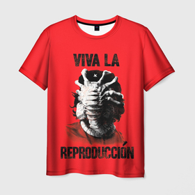 Мужская футболка 3D с принтом VIVA LA , 100% полиэфир | прямой крой, круглый вырез горловины, длина до линии бедер | 426 | alien | black | horror | predator | print | space | ufo | инопланитянин | космос | нло | принт | ужасы | хищник | черная | чужие | чужой
