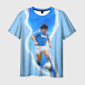 Мужская футболка 3D с принтом Диего Армандо в Екатеринбурге, 100% полиэфир | прямой крой, круглый вырез горловины, длина до линии бедер | 10 номер | diego | football | maradona | maradonna | арегнтина | бога | диего | марадона | марадонна | ретро | рука | сборная аргентины | футбол | футболист