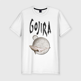 Мужская футболка хлопок Slim с принтом Gojira в Новосибирске, 92% хлопок, 8% лайкра | приталенный силуэт, круглый вырез ворота, длина до линии бедра, короткий рукав | djent | france | gojira | groove | metal | progressive