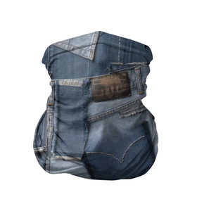 Бандана-труба 3D с принтом Jeans life , 100% полиэстер, ткань с особыми свойствами — Activecool | плотность 150‒180 г/м2; хорошо тянется, но сохраняет форму | cool | fashion | hype | jeans | texture | vanguard | авангард | круто | мода | текстура | хайп