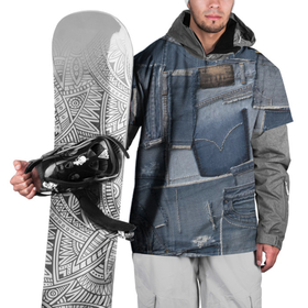 Накидка на куртку 3D с принтом Jeans life , 100% полиэстер |  | cool | fashion | hype | jeans | texture | vanguard | авангард | круто | мода | текстура | хайп