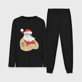 Мужская пижама хлопок (с лонгсливом) с принтом Santa Claus ,  |  | 2021 | santa claus | дед мороз | новый год | санта клаус | современный санта