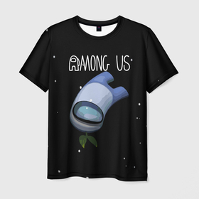 Мужская футболка 3D с принтом AMONG US , 100% полиэфир | прямой крой, круглый вырез горловины, длина до линии бедер | among us | impostor | амонг ас | игра | космический | космический корабль | космонавт | космос | мем | предатель | среди нас | экшен