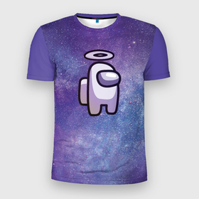 Мужская футболка 3D Slim с принтом Among Us в Тюмени, 100% полиэстер с улучшенными характеристиками | приталенный силуэт, круглая горловина, широкие плечи, сужается к линии бедра | among us | cosmos | game | space | амогас | игра | космос | среди нас