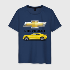 Мужская футболка хлопок с принтом CAMARO в Курске, 100% хлопок | прямой крой, круглый вырез горловины, длина до линии бедер, слегка спущенное плечо. | avto | custom car | muscle car | машина | скорость