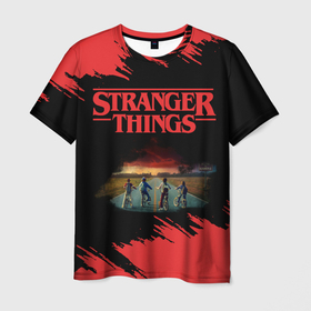 Мужская футболка 3D с принтом Stranger Things в Ханты-Майнсийске, 100% полиэфир | прямой крой, круглый вырез горловины, длина до линии бедер | netflix | stranger | stranger things | братья даффер | нетфликс | очень | очень странные | очень странные дела | сериал | сериал netflix | сериал stranger things | сериал нетфликс | странные дела