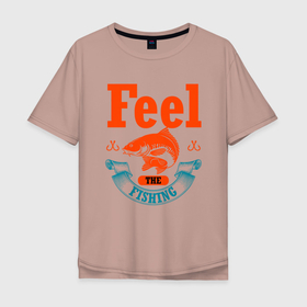 Мужская футболка хлопок Oversize с принтом Рыбалка в Курске, 100% хлопок | свободный крой, круглый ворот, “спинка” длиннее передней части | fishing | отдых | рыба | рыбалка | хобби