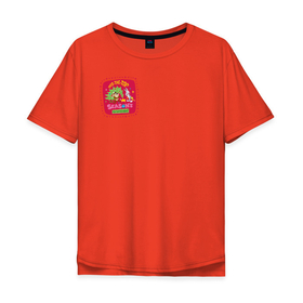 Мужская футболка хлопок Oversize с принтом Seasons greetings в Новосибирске, 100% хлопок | свободный крой, круглый ворот, “спинка” длиннее передней части | bugs | bunny | devil | looney | tasmanian | tunes | vdzajul | багз | бани | банни | дьявол | тасманский | твити