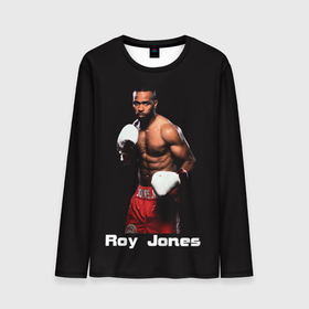 Мужской лонгслив 3D с принтом Roy Jones в Курске, 100% полиэстер | длинные рукава, круглый вырез горловины, полуприлегающий силуэт | boxer | boxing | great boxer | roy jones | roy jones lettering | roy jones print | бокс | боксер | великий боксер | надпись roy jones | принт roy jones | рой джонс
