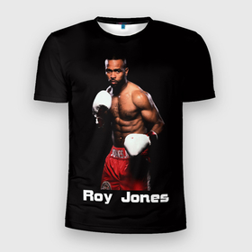 Мужская футболка 3D спортивная с принтом Roy Jones в Екатеринбурге, 100% полиэстер с улучшенными характеристиками | приталенный силуэт, круглая горловина, широкие плечи, сужается к линии бедра | Тематика изображения на принте: boxer | boxing | great boxer | roy jones | roy jones lettering | roy jones print | бокс | боксер | великий боксер | надпись roy jones | принт roy jones | рой джонс