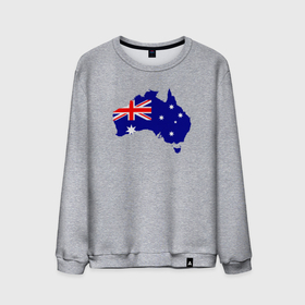 Мужской свитшот хлопок с принтом Австралия , 100% хлопок |  | Тематика изображения на принте: австралия | государство | материк | страна | флаг