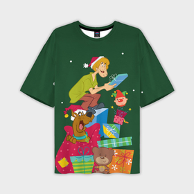 Мужская футболка OVERSIZE 3D с принтом Новогодние подарочки в Тюмени,  |  | 005850 | scooby doo | shaggy | vdkotan | велма | дафна | скуби | скуби ду | шэгги