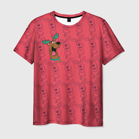 Мужская футболка 3D с принтом Scooby-Doo в Тюмени, 100% полиэфир | прямой крой, круглый вырез горловины, длина до линии бедер | 005850 | scooby doo | shaggy | vdkotan | велма | дафна | скуби | скуби ду | шэгги