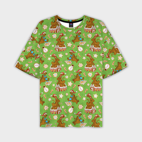 Мужская футболка OVERSIZE 3D с принтом Scooby cookies в Белгороде,  |  | 005850 | cookies | scooby doo | shaggy | vdkotan | велма | дафна | скуби | скуби ду | шэгги