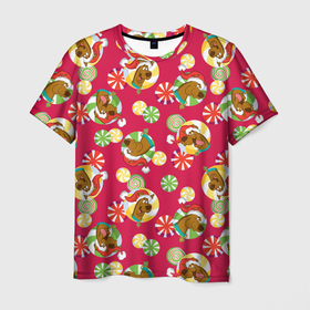 Мужская футболка 3D с принтом Lollipop в Тюмени, 100% полиэфир | прямой крой, круглый вырез горловины, длина до линии бедер | 005850 | lollipop | scooby doo | shaggy | vdkotan | велма | дафна | скуби | скуби ду | шэгги