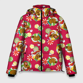 Мужская зимняя куртка 3D с принтом Lollipop в Белгороде, верх — 100% полиэстер; подкладка — 100% полиэстер; утеплитель — 100% полиэстер | длина ниже бедра, свободный силуэт Оверсайз. Есть воротник-стойка, отстегивающийся капюшон и ветрозащитная планка. 

Боковые карманы с листочкой на кнопках и внутренний карман на молнии. | Тематика изображения на принте: 005850 | lollipop | scooby doo | shaggy | vdkotan | велма | дафна | скуби | скуби ду | шэгги
