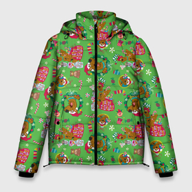 Мужская зимняя куртка 3D с принтом Scooby-Doo в Белгороде, верх — 100% полиэстер; подкладка — 100% полиэстер; утеплитель — 100% полиэстер | длина ниже бедра, свободный силуэт Оверсайз. Есть воротник-стойка, отстегивающийся капюшон и ветрозащитная планка. 

Боковые карманы с листочкой на кнопках и внутренний карман на молнии. | Тематика изображения на принте: 005850 | scooby doo | shaggy | vdkotan | велма | дафна | скуби | скуби ду | шэгги