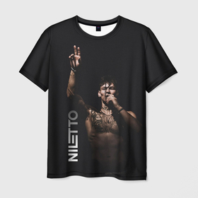 Мужская футболка 3D с принтом NILETTO в Петрозаводске, 100% полиэфир | прямой крой, круглый вырез горловины, длина до линии бедер | niletto | данил прытков | музыка | нилетто | популярное | татуировки | шоу