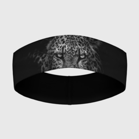Повязка на голову 3D с принтом Ягуар выходит из тени в Екатеринбурге,  |  | jaguar | барс | животное | зверь | кошка | черный | ягуар