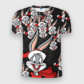 Мужская футболка 3D спортивная с принтом Bugs Bunny в Кировске, 100% полиэстер с улучшенными характеристиками | приталенный силуэт, круглая горловина, широкие плечи, сужается к линии бедра | bugs | bunny | looney | tunes | vdzajul | багз | бани | банни