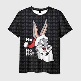 Мужская футболка 3D с принтом Ho! в Тюмени, 100% полиэфир | прямой крой, круглый вырез горловины, длина до линии бедер | bugs | bunny | looney | tunes | vdzajul | багз | бани | банни