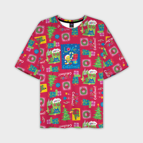 Мужская футболка OVERSIZE 3D с принтом I love Christmas в Тюмени,  |  | bugs | bunny | daffy | duck | looney | tunes | tweety | vdzajul | багз | бани | банни | дак | даффи | твити | утка
