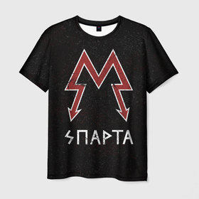Мужская футболка 3D с принтом Спарта в Екатеринбурге, 100% полиэфир | прямой крой, круглый вырез горловины, длина до линии бедер | metro 2033 | логотип | спарта | фракция