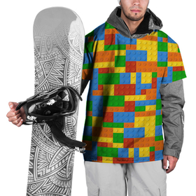 Накидка на куртку 3D с принтом Конструктор в Курске, 100% полиэстер |  | детская | игрушки | игры | конструктор | необычная | оригинальная | прикольная | разноцветная | стиль | тетрис | цветная