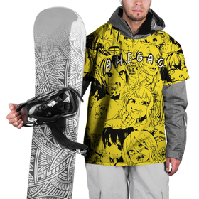 Накидка на куртку 3D с принтом AHEGAO в Тюмени, 100% полиэстер |  | Тематика изображения на принте: ahegao | banana | o face | аниме | термин | физиономия | япония