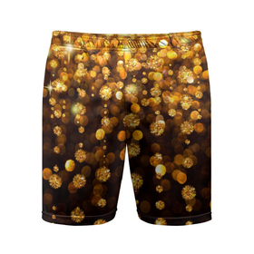 Мужские шорты спортивные с принтом ЗОЛОТЫЕ БЛЕСТКИ ,  |  | Тематика изображения на принте: gold | pattern | rain | блестки | блестящий | дождь | звезды | золото | красиво | новый год | праздник | снежинки | текстуры