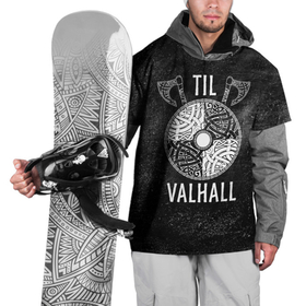 Накидка на куртку 3D с принтом Till Valhall , 100% полиэстер |  | вальхалла | викинг | символ | скандинавия | топор | щит | язычество