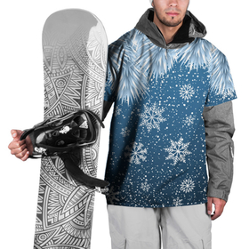 Накидка на куртку 3D с принтом Снежное Настроенние , 100% полиэстер |  | Тематика изображения на принте: елочные иголки | новый год | рисунок | снег | снежинки